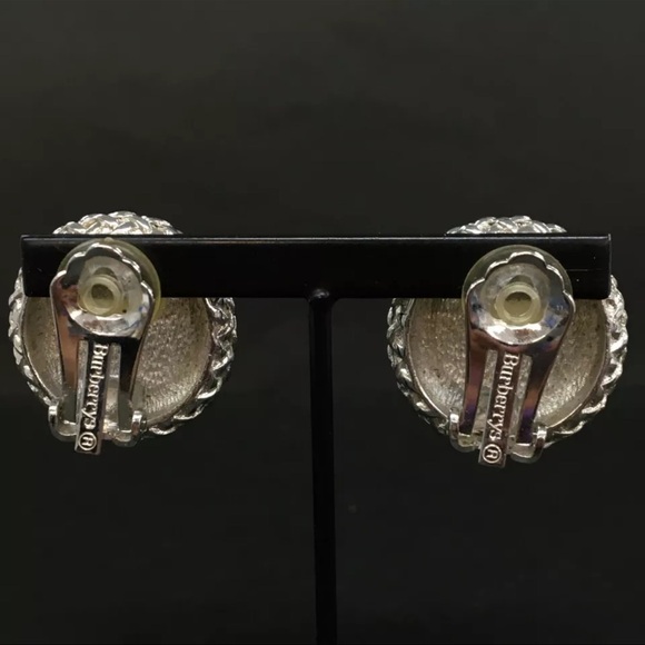 Burberrys Blue Silver Tone Earrings - Picture 4 of 11